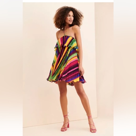 AMUR Sevyn Mini Halter Dress Size 8 $398 - Picture 6 of 9